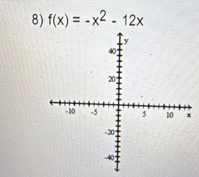 f(x)=-x^2-12x