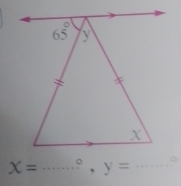 X= _ ,y= _