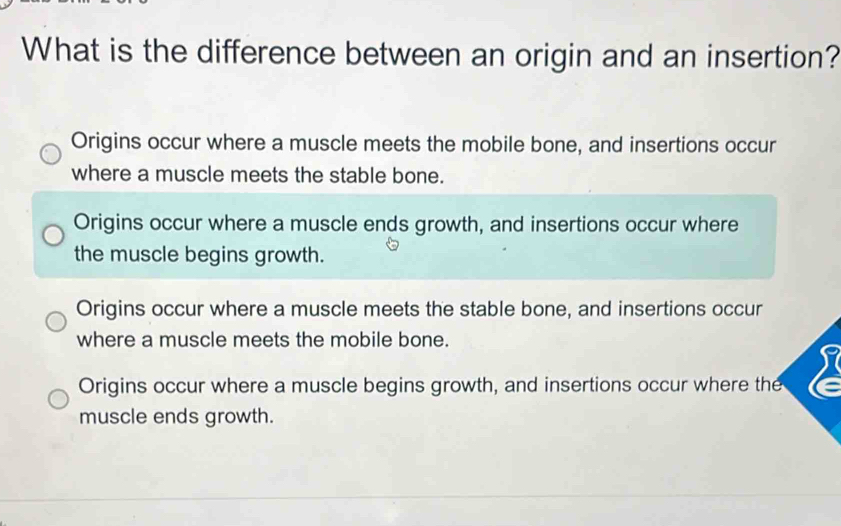 Solved: What is the difference between an origin and an insertion ...