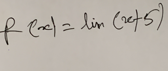 f(x)=ln (x+5)