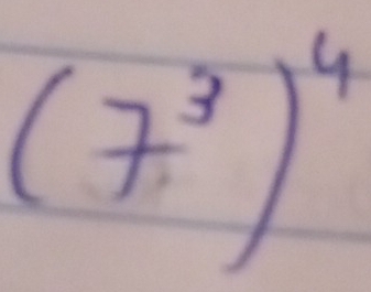 (7^3)^4