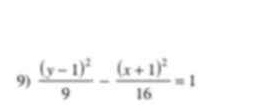 frac (y-1)^29-frac (x+1)^216=1