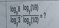 frac log _28log _33· frac log _3(15)log _2(12)=