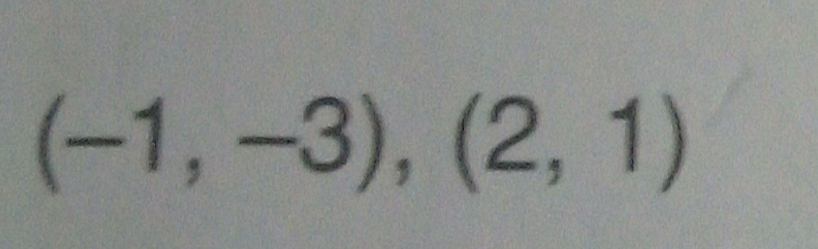 (-1,-3),(2,1)