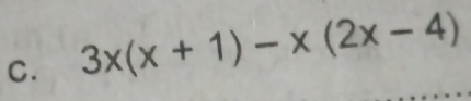 3x(x+1)-x(2x-4)