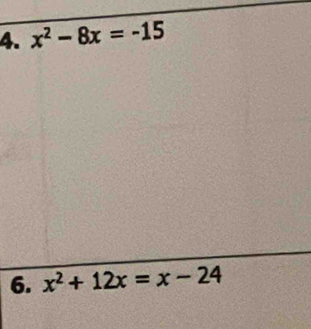 x^2+12x=x-24