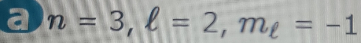 a n=3, ell =2, m_ell =-1