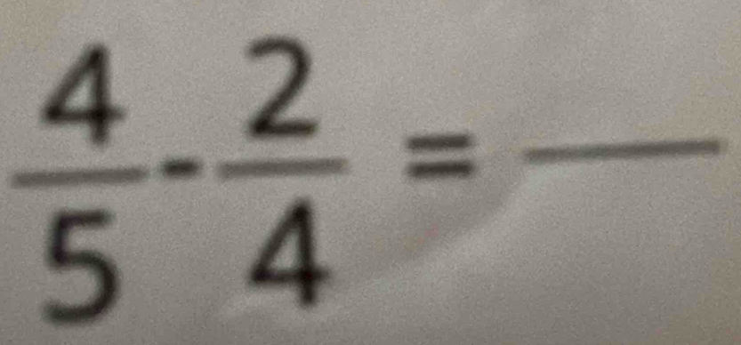  4/5 - 2/4 = _ (-3b)^1x1+frac x1x1