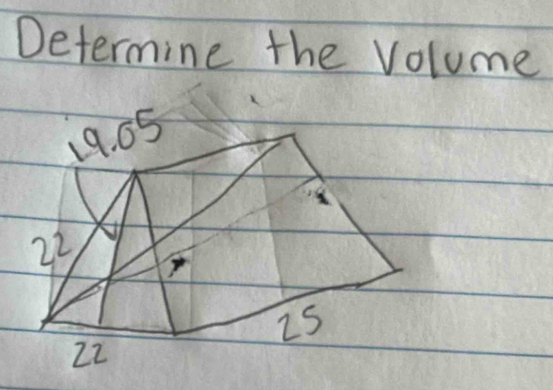 Determine the Volume