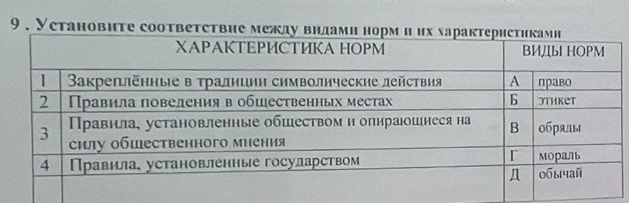 9 . Установнτе соотв