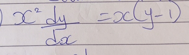  x^2/dx =x(y-1)