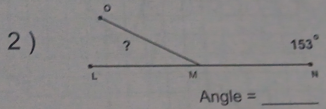 2 )
Angle =_