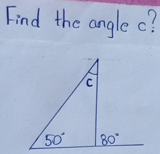 Find the angle c?