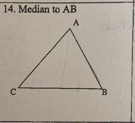 Median to AB