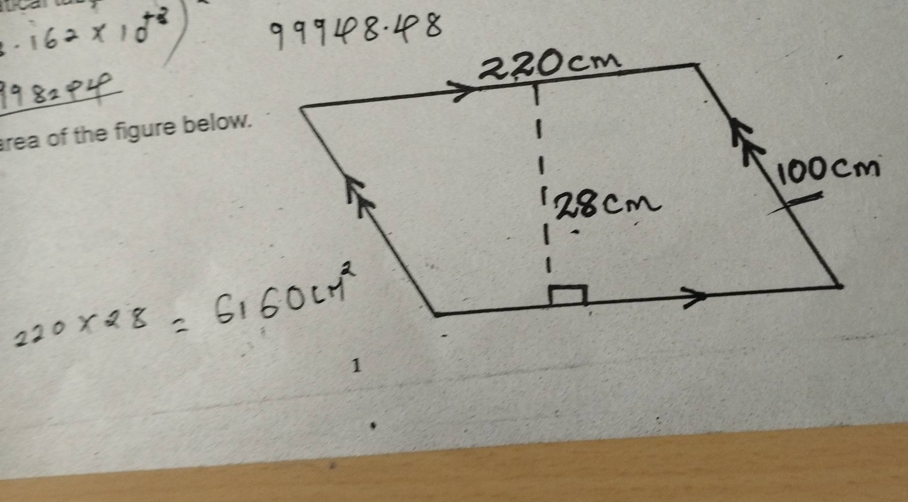 area of the figure below.