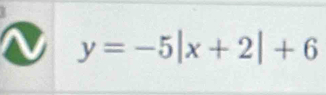 y=-5|x+2|+6