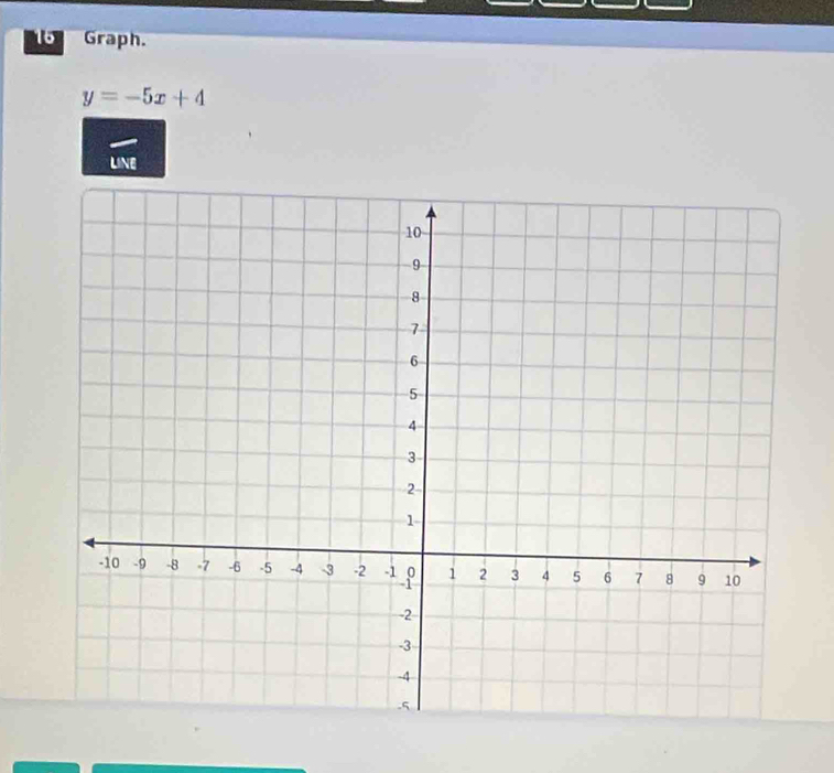 Graph.
y=-5x+4

LINE