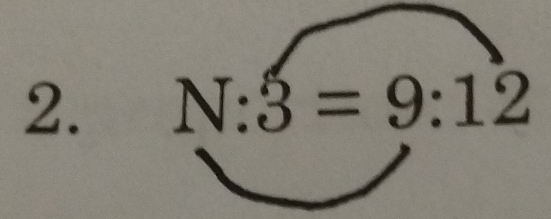 N:3=9:12