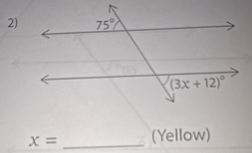 x=
(Yellow)