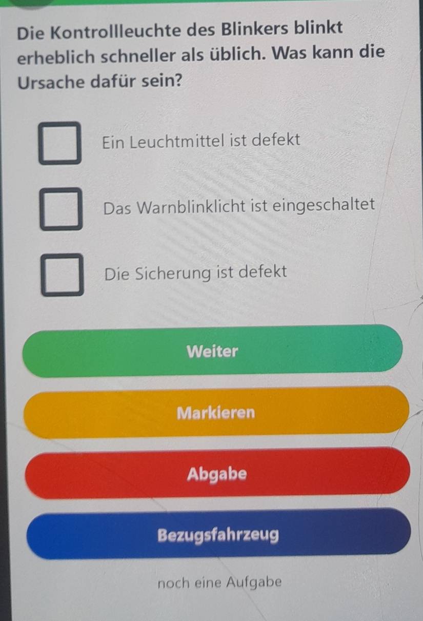Die Kontrollleuchte Des Blinkers Blinkt Erheblich Schneller