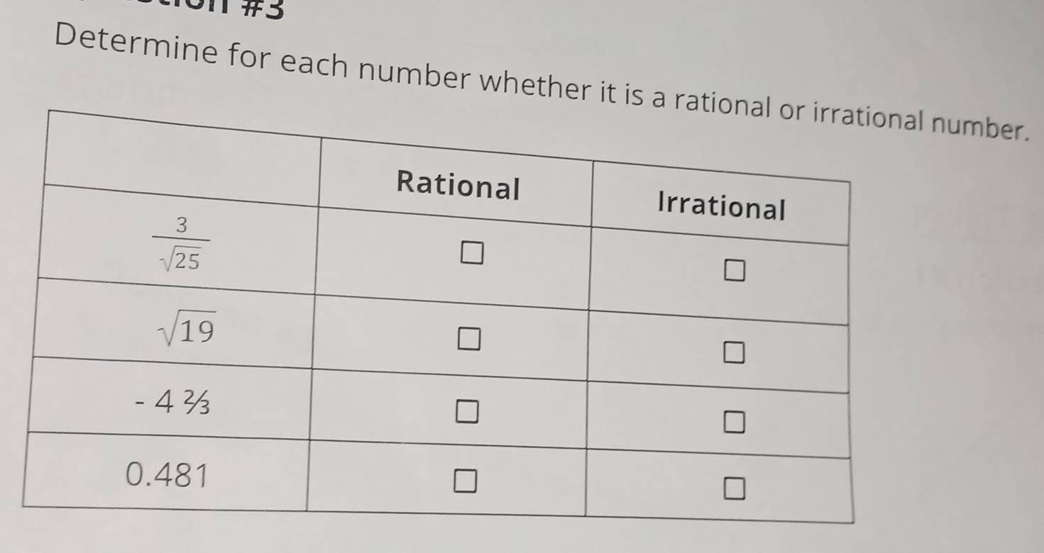 Determine for each number whether it is mber.