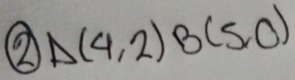 D(4,2) B(5,0)