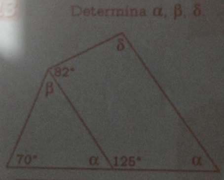 Determina α, β, δ