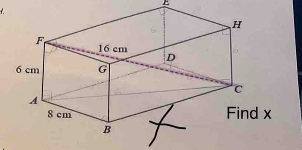 E
1. 
Find x