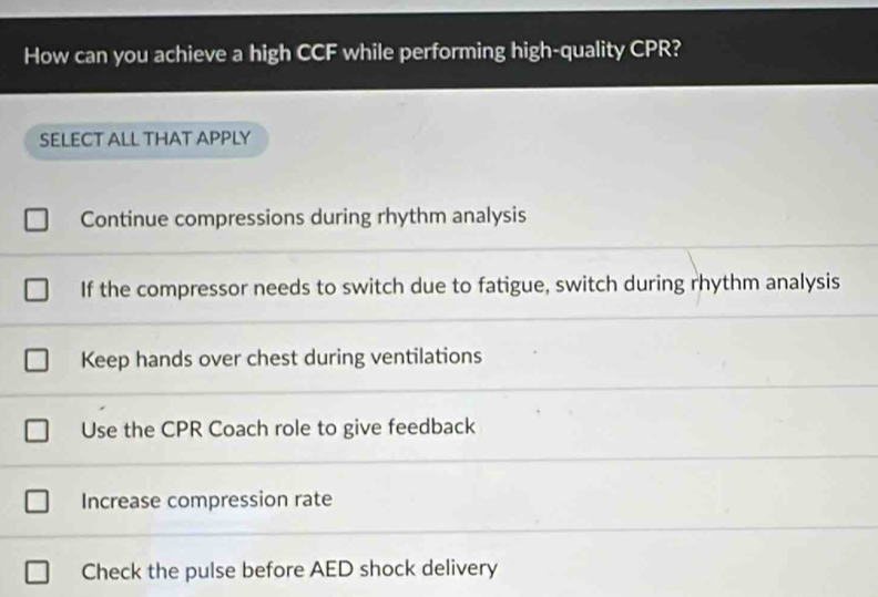 Solved: How can you achieve a high CCF while performing high-quality ...