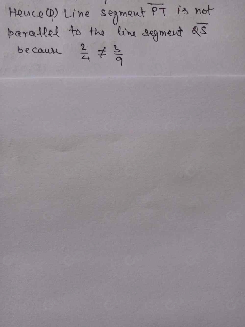 Solved: Triangle PRT and triangle QRS are shown below. Line segment ...