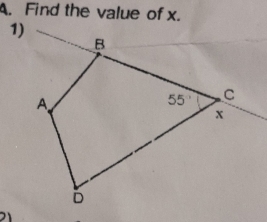 Find the value of x.
1)
21