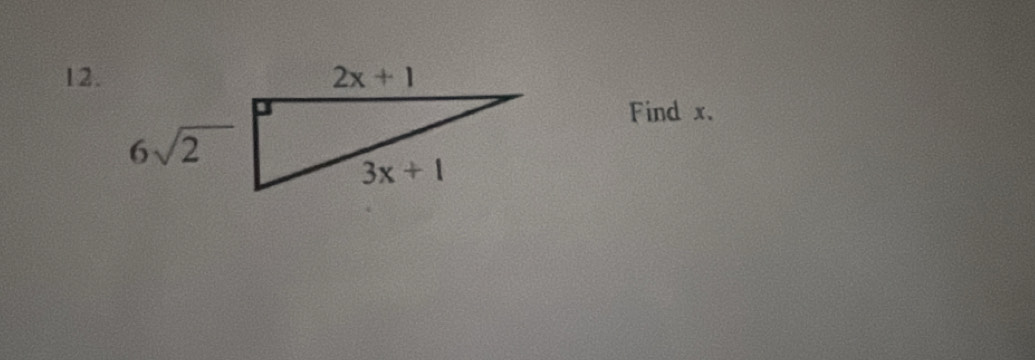 Find x.