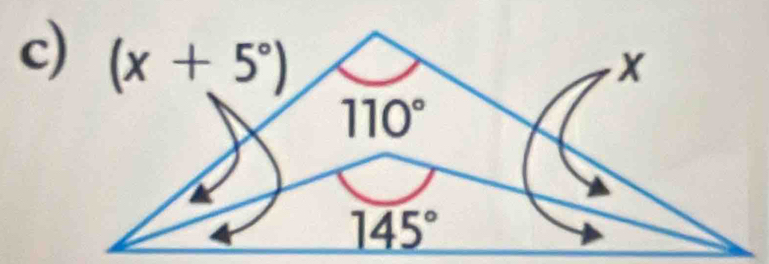 (x+5°)
x
110°
145°