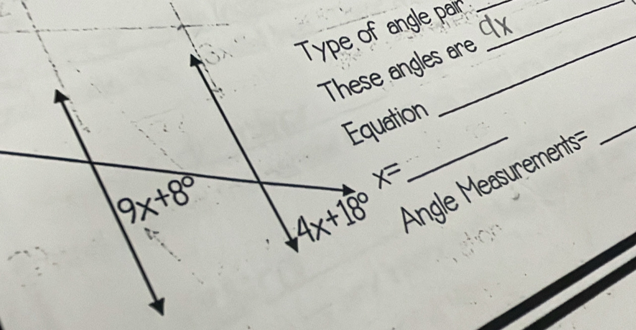 Type of angle pair
_
_