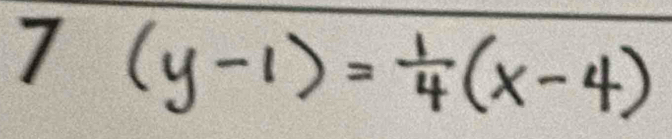 7(y-1)= 1/4 (x-4)