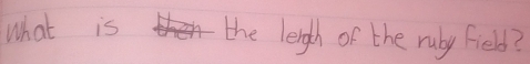 what is the leigh of the ruby field?