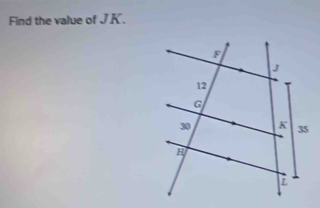 Find the value of JK.