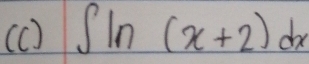 ∈t ln (x+2)dx