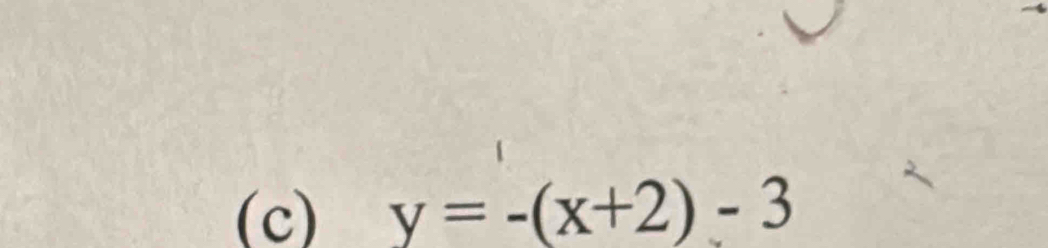 y=-(x+2)-3