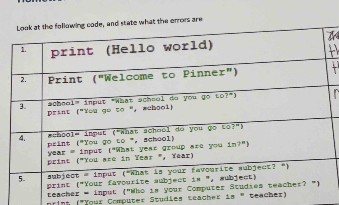 are 
rint ("Your Computer Studies teacher is " tea