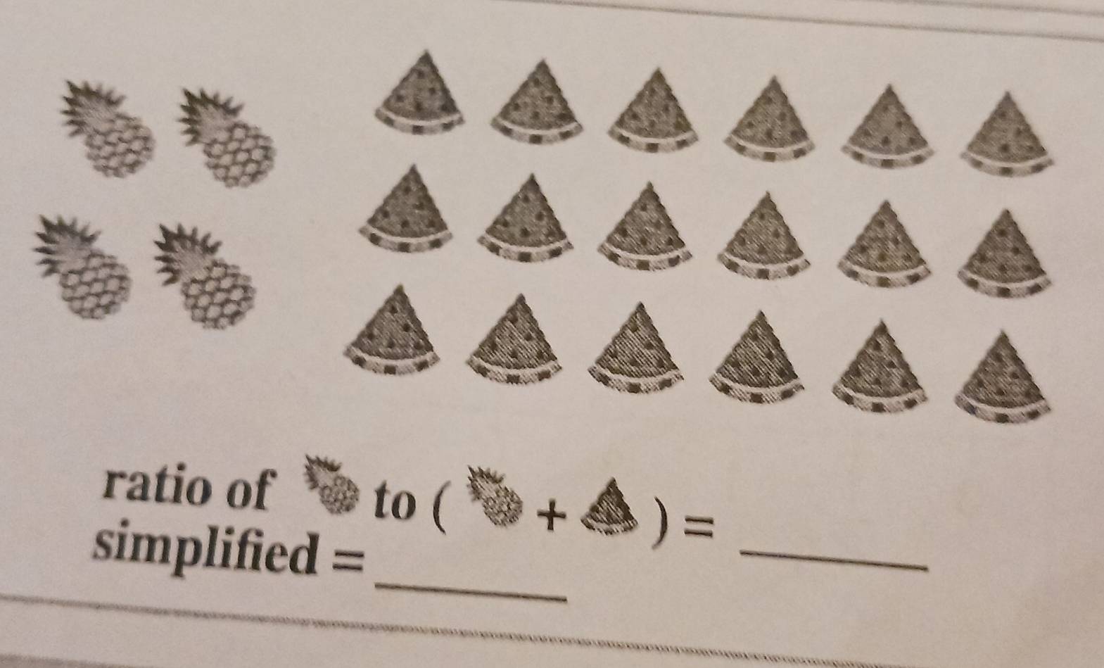 ratio of to ( + ) =
_ 
simplified =