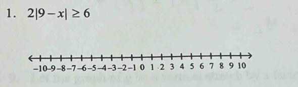 2|9-x|≥ 6