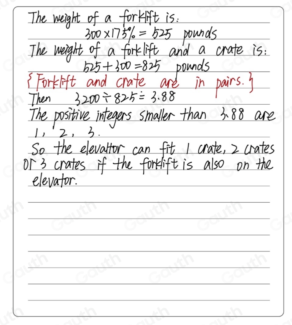 Solved: A freight elevator has a maximum weight limit of 3,200 pounds ...