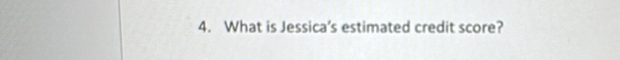 What is Jessica’s estimated credit score?