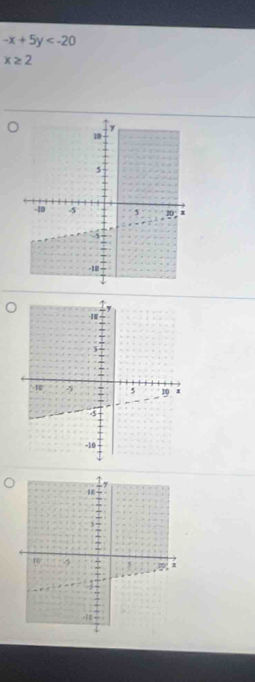 -x+5y
x≥ 2