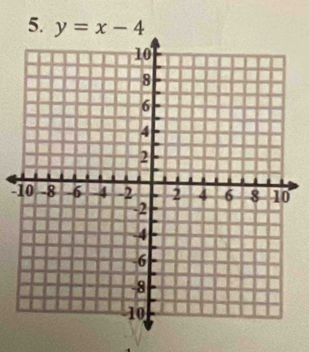 y=x-4
-