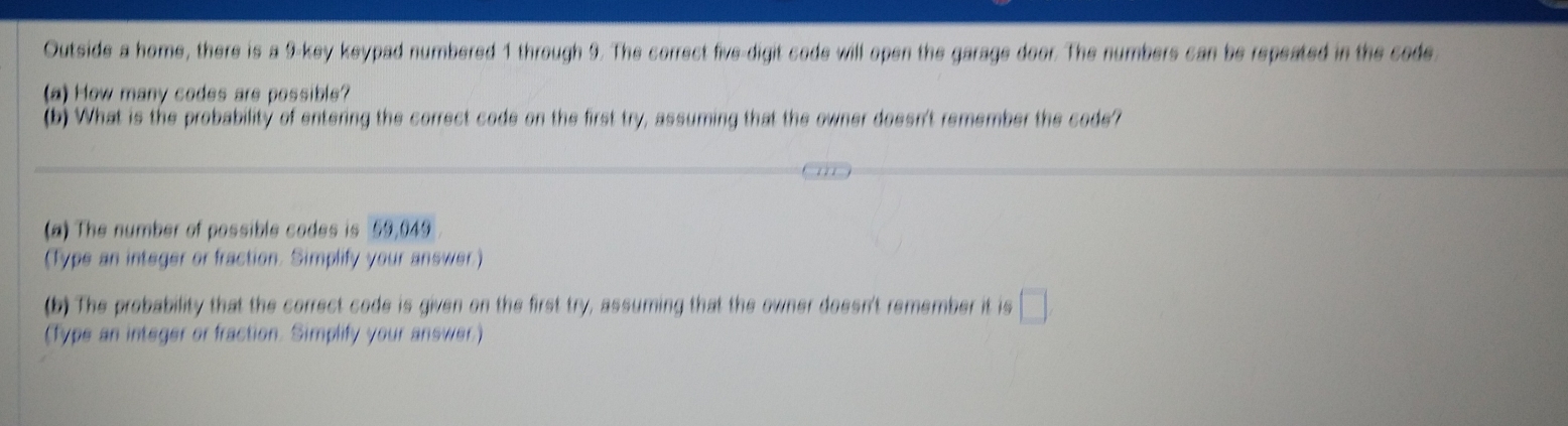 Solved: Outside a home, there is a 9 -key keypad numbered 1 through 9 ...