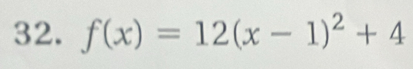 f(x)=12(x-1)^2+4