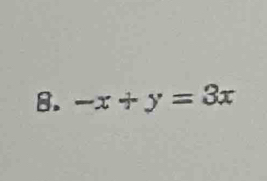 -x+y=3x