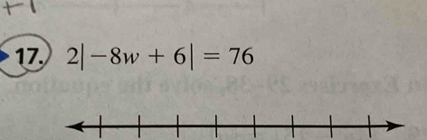 2|-8w+6|=76